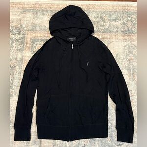 All Saints Mode Merino Zip Up Ramskull Hoodie